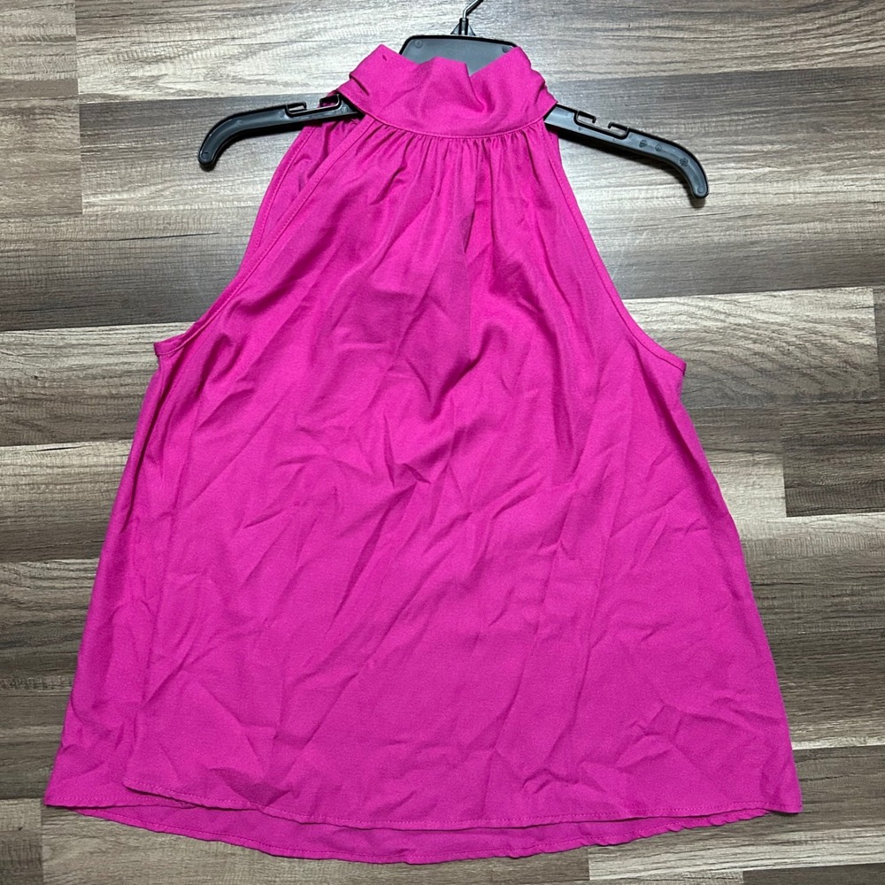 Pink Paparazzia Couture Halter Top Women Small Magenta NWT Tie Back Mock Neck